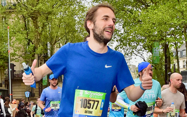 Photo d'Antoine Cauty au marathon de Paris